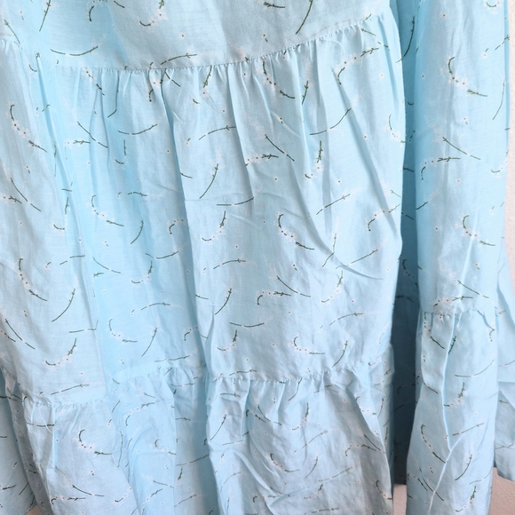 Vineyard Vines Long-sleeved Smocked Tiered Maxi Dress Size L - Picture 6 of 9